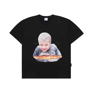 BABY FACE PIE BOY SHORT SLEEVE T-SHIRT BLACK