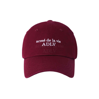 BASIC SMALL LOGO BALL CAP WINE