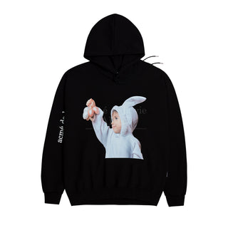 ADLV BABY FACE HOODIE BLACK RABBIT