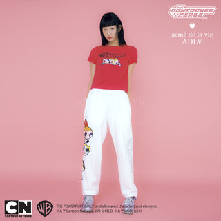 The Powerpuff Girls x acmedelavie logo crop t-shirts PINK