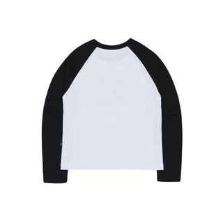 acme de la vie / Sanrio HELLO KITTY LETTERING RAGLAN LONG SLEEVE T-SHIRT WHITE