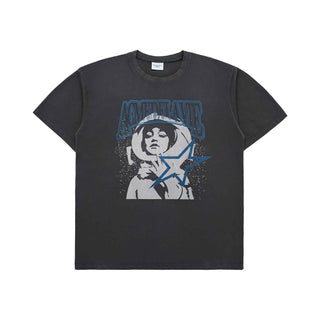 AE LOGO ASTRONAUT ARTWORK SHORT SLEEVE T-SHIRT CHARCOAL