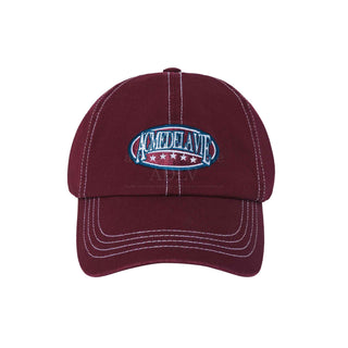 VINTAGE AE LOGO STITCH BALL CAP WINE