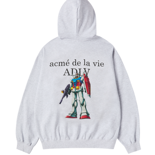 MOBILE SUIT GUNDAM BASIC LOGO HOODIE ZIP UP MELANGE