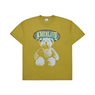 VINTAGE OVERLAP BEAR SHORT SLEEVE T-SHIRT MUSTARD