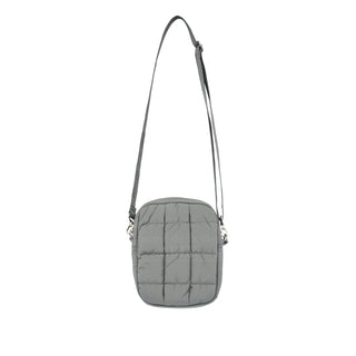 NEW SYMBOL RIVET QUILTING MINI CROSS BAG GRAY