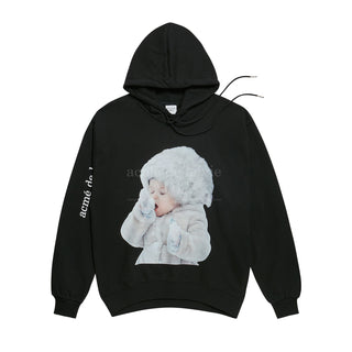 ADLV BABY FACE HOODIE BLACK SNOW