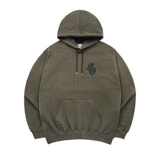 BRICK LOGO HOODIE COCOA