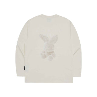 FUZZY RABBIT LONG SLEEVE T-SHIRT CREAM