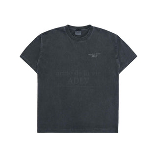 BASIC LOGO PIGMENT WASHING SHORT SLEEVE T-SHIRT CHARCOAL