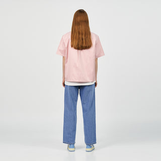 CROP LAYERING POCKET SHIRT PINK