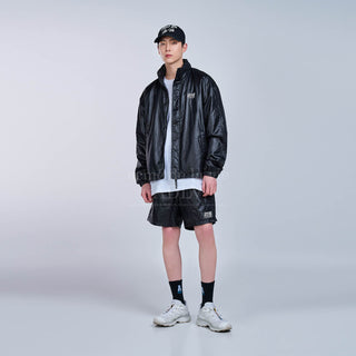 ADLV GLOSSY WOVEN SET UP SHORT PANTS BLACK