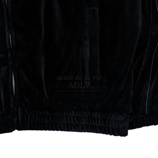 NEW SYMBOL LOGO VELOUR SET UP JACKET BLACK