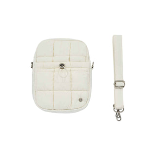 NEW SYMBOL RIVET QUILTING MINI CROSS BAG IVORY