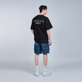 BABY FACE STUDY BOY SHORT SLEEVE T-SHIRT R BLACK