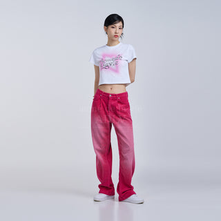 CORDUROY BRUSHED WASHING PANTS PINK