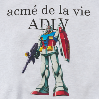 MOBILE SUIT GUNDAM BASIC LOGO HOODIE ZIP UP MELANGE