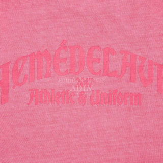 MIDDLE AGE LOGO PIGMENT WASHING SHORT SLEEVE T-SHIRT PINK