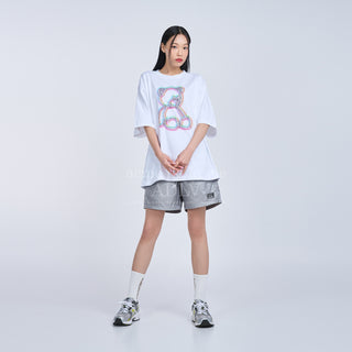 ADLV GLOSSY WOVEN SET UP SHORT PANTS GREY