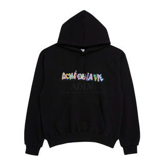 3D CRAYON ARTWORK HOODIE BLACK