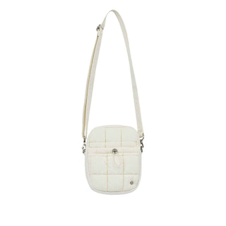 NEW SYMBOL RIVET QUILTING MINI CROSS BAG IVORY