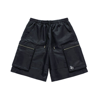 NYLON BIG POCKET SHORT PANTS BLACK