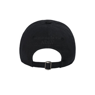 BIG SCRIPT CHAIN EMBROIDERY BALL CAP BLACK