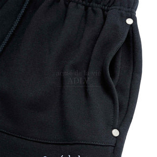 BASIC LOGO NEEDLEWORK SHORT PANTS BLACK