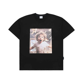 BABY FACE SCREAM BOY SHORT SLEEVE T-SHIRT BLACK