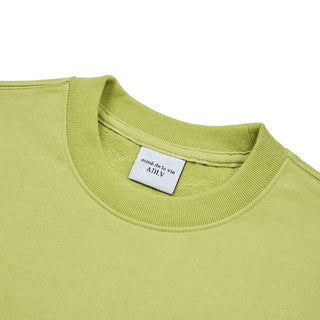 SCRIPT LOGO PRINTING SWEAT SHIRT LIME