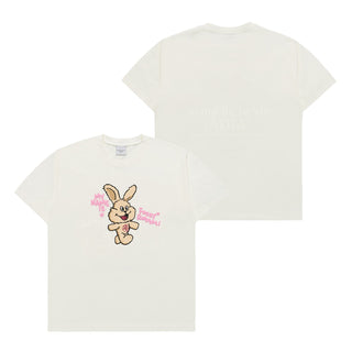 MY NAME IS FUZZY RABBIT SHORT SLEEVE T-SHIRT CREAM