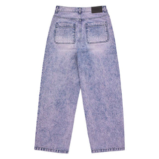 COLOR SPRAY DYE DENIM PANTS PURPLE