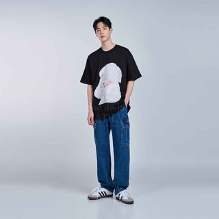 ADLV BABY FACE SHORT SLEEVE T-SHIRT BLACK SNOW