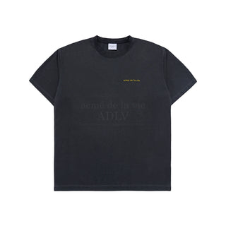 BASIC LOGO BIO WASHING SHORT SLEEVE T-SHIRT BLACK