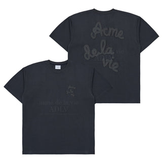 EMBOSSING SCRIPT LOGO SHORT SLEEVE T-SHIRT CHARCOAL