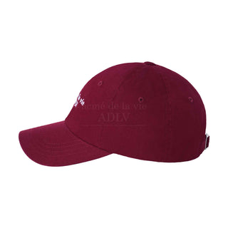 BASIC SMALL LOGO BALL CAP WINE