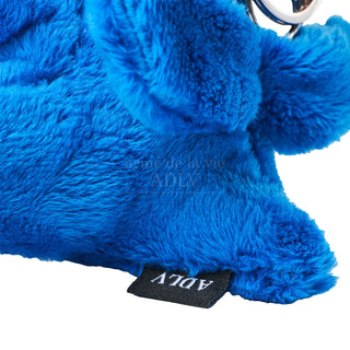 FUZZY DRAGON DOLL KEY RING BLUE