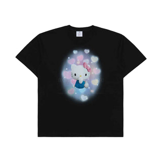 acme de la vie / Sanrio HELLO KITTY 3D ARTWORK SHORT SLEEVE T-SHIRT BLACK