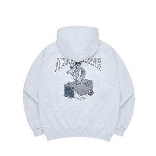 BRICK LOGO HOODIE MELANGE