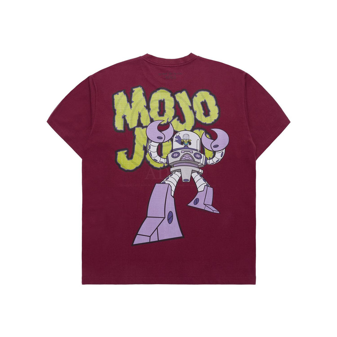The Powerpuff Girls x acmedelavie Mojo Jojo artwork t-shirts WINE