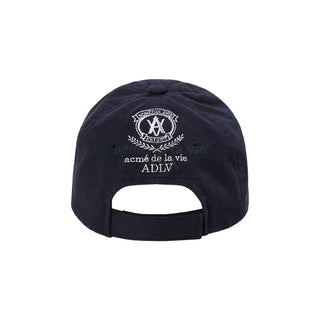 BASIC LOGO EMBLEM WASHING BALL CAP NAVY