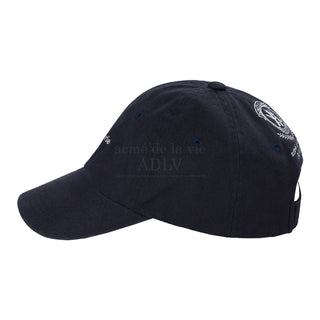 BASIC LOGO EMBLEM WASHING BALL CAP NAVY
