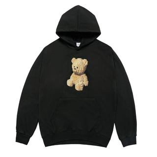 BLOCK BEAR HOODIE BLACK