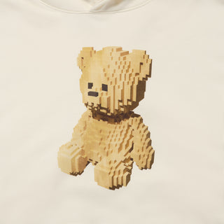 BLOCK BEAR HOODIE CREAM