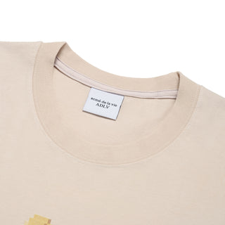 BLOCK BEAR SHORT SLEEVE T-SHIRT BEIGE