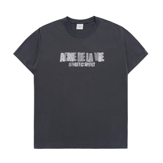 CRAYON DRAWING LOGO SHORT SLEEVE T-SHIRT CHARCOAL