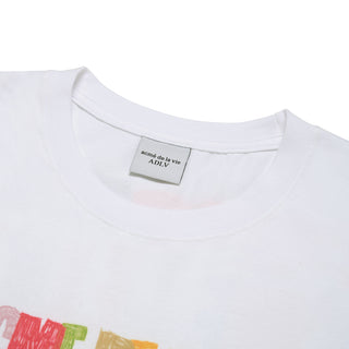 CRAYON DRAWING LOGO SHORT SLEEVE T-SHIRT WHITE