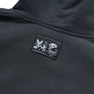 The Powerpuff Girls x acmedelavie magazine spray washing hoodie CHARCOAL