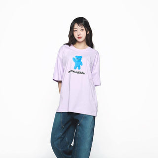 ALIEN BEAR SHORT SLEEVE T-SHIRT LIGHT PURPLE