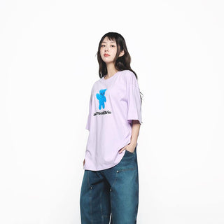 ALIEN BEAR SHORT SLEEVE T-SHIRT LIGHT PURPLE
